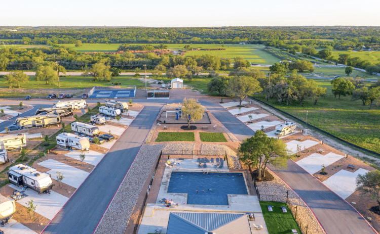Stone Oak Ranch RV Resort has back-in sites and pull through sites. (Photo Credits Austin Real Estate Photography)