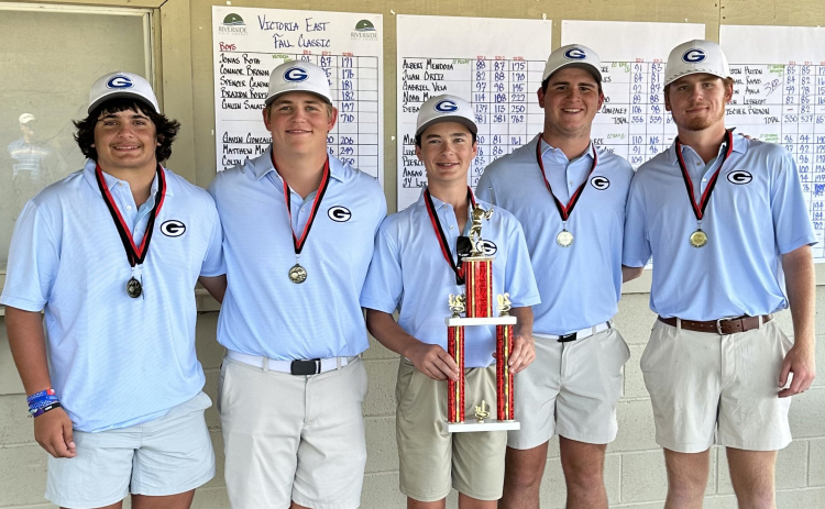 The GHS Eagles opened the fall campaign with a decisive victory this fall. From left, are Grant Jansen, Colton O'Dell, Wess Wilburn, Sam Stribling, Cole Schreiber.