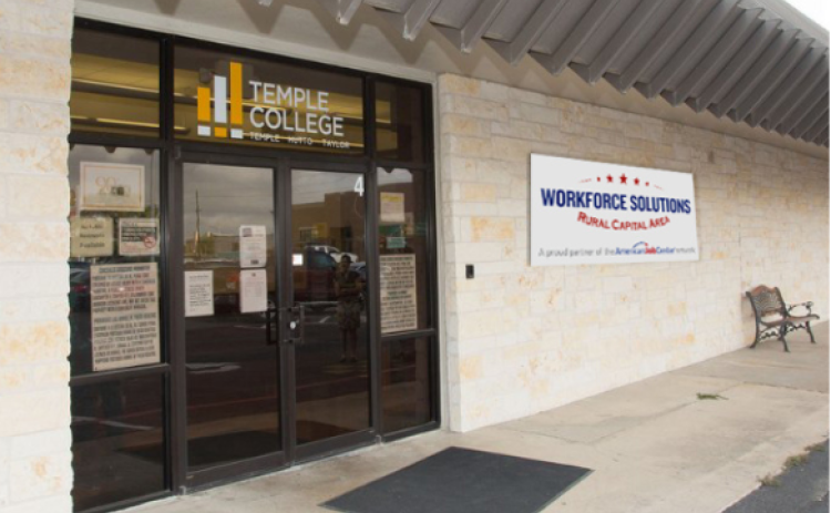 Texas Workforce Solutions Rural Capital Area sets up office at Temple College in Taylor.   Photo courtesy of Texas Workforce Solutions Rural Capital Area.