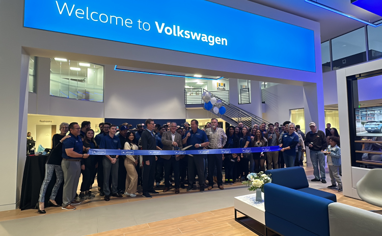 Hewlett Volkswagen holds the ribbon cutting ceremony for the company's newly remodeled dealership on November 20. Photo courtesy of Barbie Sproull.