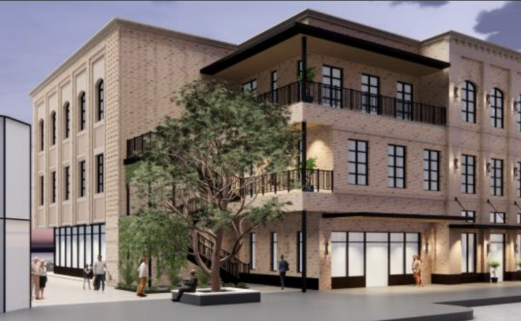 A rendering shows the proposed concept for 200 West Sixth Street. (Courtesy the City of Georgetown)