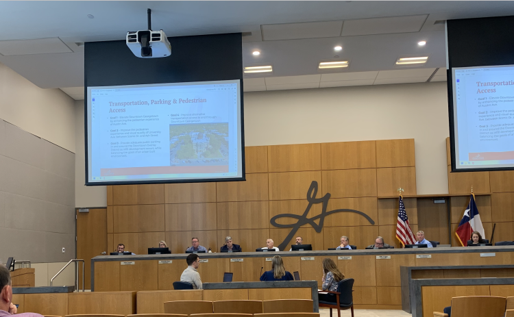 In addition to summarizing the other parts of the Downtown Master Plan, the city council reviewed building heights in the Downtown Overlay District Tuesday, February 27. (Photo by Kaitlyn Wilkes)