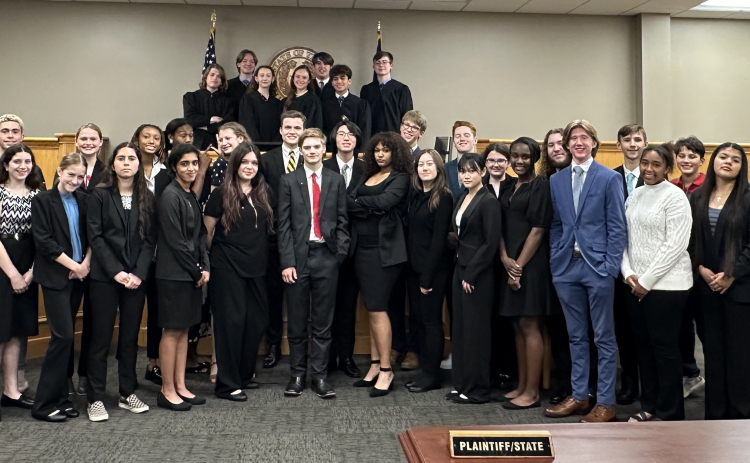 Judge Angela Williams, Justice of the Peace Precinct Two, left, stands with the 2024 Teen Court participants. Justice of the Peace Precinct Three also has a Teen Court program. Photo courtesy of Williamson County.