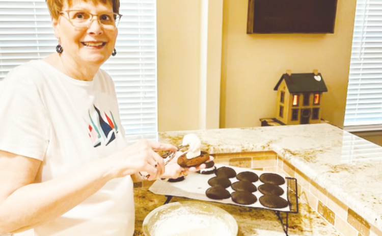 Cathy Hotham prepares whoopie pies.