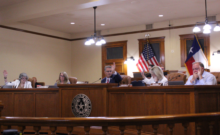 The Williamson County Commissioners voted to approve the administrative agenda items for the Elections Department burning the July 16 meeting. Photo by Nalani Nuylan.