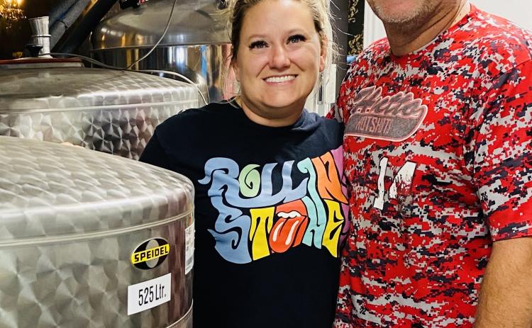 Natalie and Todd Corporon are in the process of renovating a brewery in Granger. Photos by Linda Dwyer