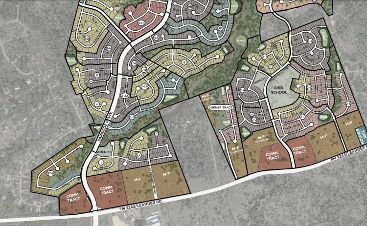 The Parkside on the River MUD is hoping to add the 40-acre “Dufner Tract” to its community development plan. The idea was discussed at an August 13 Georgetown City Council workshop. (Courtesy City of Georgetown)