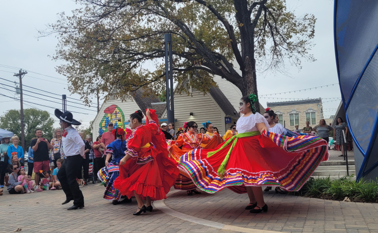 A group of Georgetown ISD students perform traditional Mexican Dances.