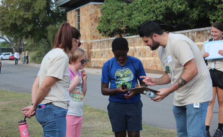 Fifth graders from Wolf Ranch Elementary learn about GPS through a hands-on activity hosted by the Williamson County Geographic Information Systems Council. The event taught about Geographic Information Systems. Photos courtesy of Williamson County.