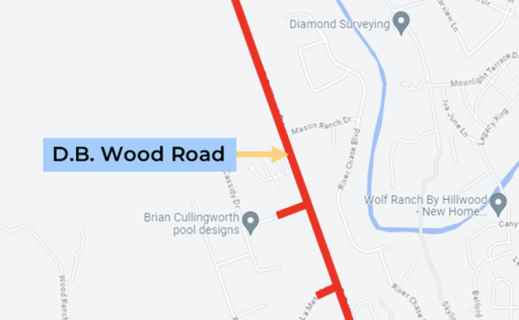 D.B. Wood Road closures. (Courtesy City of Georgetown)
