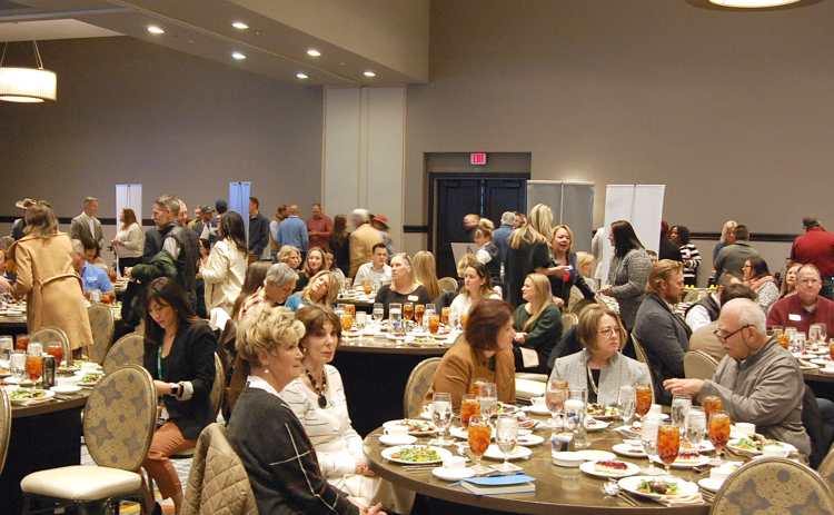 Business leaders from around the city gathered at the sold-out luncheon to hear the mayor speak. (Photo by Kaitlyn Wilkes)