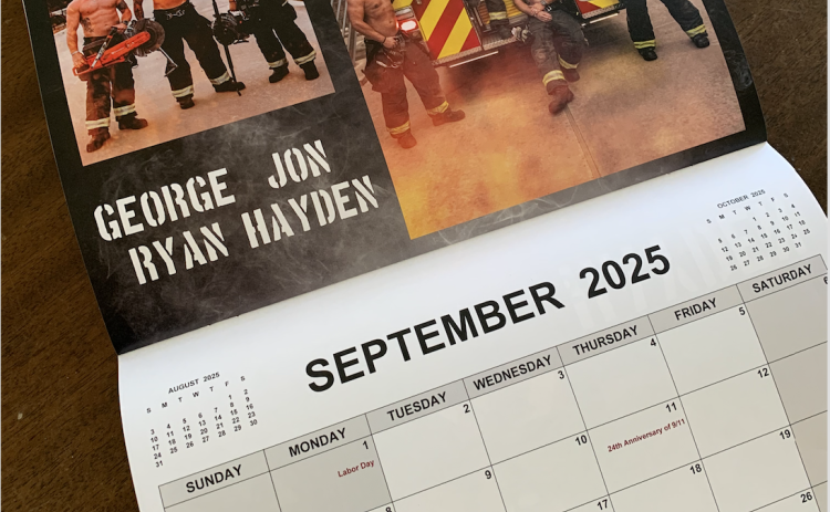 Firefighters George Carrazco, Jon Marquez, Ryan Swenson and Hayden Hinton are pictured for September. (Photo by Kaitlyn Wilkes)