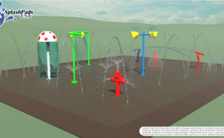 The Hunter Glen Subdivision in Jarrell will get a 2,000 square foot splash pad. Illustration courtesy of Hunters Glen Subdivision.
