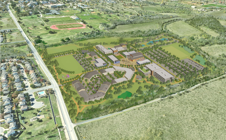 Rendering of potential Phase 1 of SU's 560 Plan.