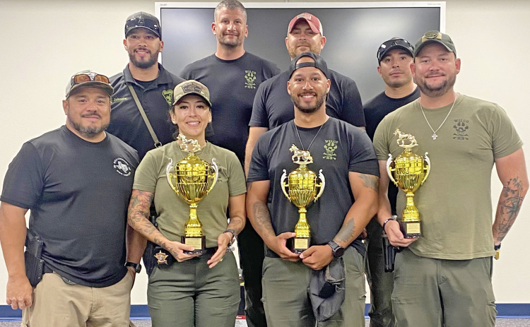 Back row left to right: Deputy Tre’vone Johnson, Deputy Mark Bell, Deputy Chase Cervenka, Deputy Brandon Cantu; front row left to right: Sergeant Albert Ortiz, Deputy Silvana Stoke, Deputy Derrick Johnson, Deputy Charles Duvall. (Courtesy Williamson County Sheriff's Office)