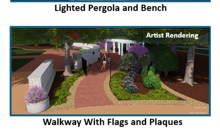 Renderings show how Sun City’s Veterans Memorial will be updated in the coming years.