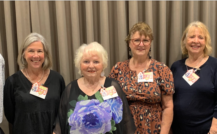 From left, Mike and Kathy Sullivan, Gail Guill, Kerri McWhirter, Betty Mayfield and Linda Edman are some of the participants who will showcase their homes for the Sun City Kiwanis home holiday tours event. (Photo by Kaitlyn Wilkes)