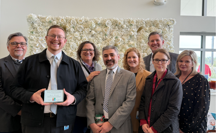 Ryan Bownds (second from left) was awarded the Excellence in Justice Award from the Williamson County Children’s Advocacy Center’s Multi-Disciplinary Team on December 3. He is with members of the Williamson County District Attorney’s Office. Photo courtesy of the Williamson County District Attorney’s Office.