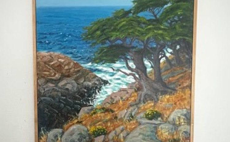 Artwork by Andrew Corbin is on display at Mesquite Creek Outfitters.