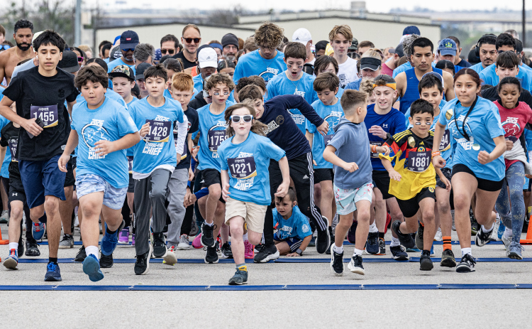 Runners are off for the 5K Run during the annual Chase The Chief races held at East View High School on Sunday, March 8, 2026. A Fun Run, followed by a 5K Run were held Sunday afternoon, with proceeds benefitting physical education programs in the Georgetown Independent School District.   1994 entrants participated in the day’s events.    Photo by Andy Sharp.