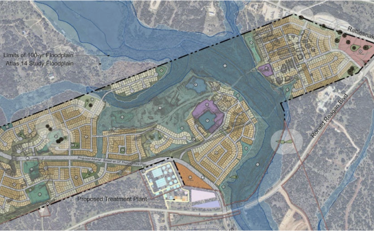 The Yearwood MUD, located at Rattlesnake Road and Ronald Reagan, would bring approximately 1,600 homes to North Georgetown. (Renderings courtesy Freehold Capital Management)