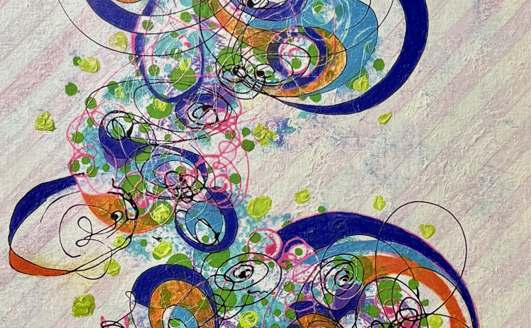 “Wonderous DNA” by Sofia Besonly is on display at Healing Arts Gallery.