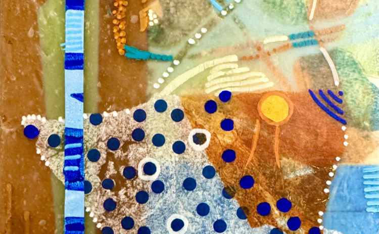“Sea Gulls Song” by Ann Yakimovicz on display at St David’s Georgetown Hospital.