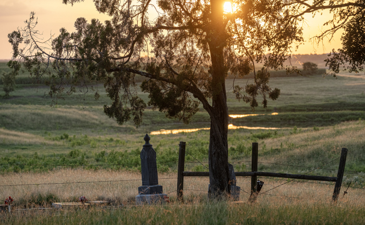 Mager Cemetery, found in Southeast Wilco on Farm to Market 1466 in Beyersville, is pictured at day’s end on Monday, June 1.