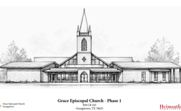 A rendering shows the new Grace West campus. Image courtesy of Hiemsath Architects