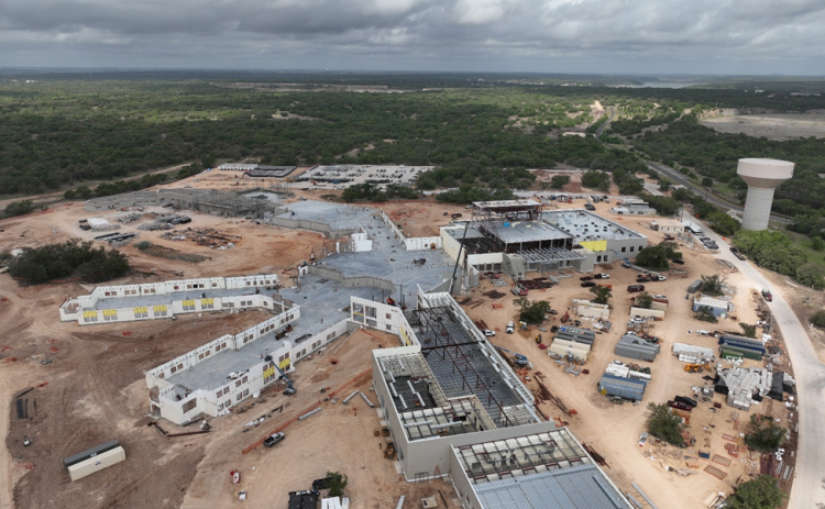 Georgetown ISD’s new high school is under construction on DB Wood Road. Not yet named, it’s slated to open in 2028. The project was funded through GISD’s 2024 voter-approved bond.