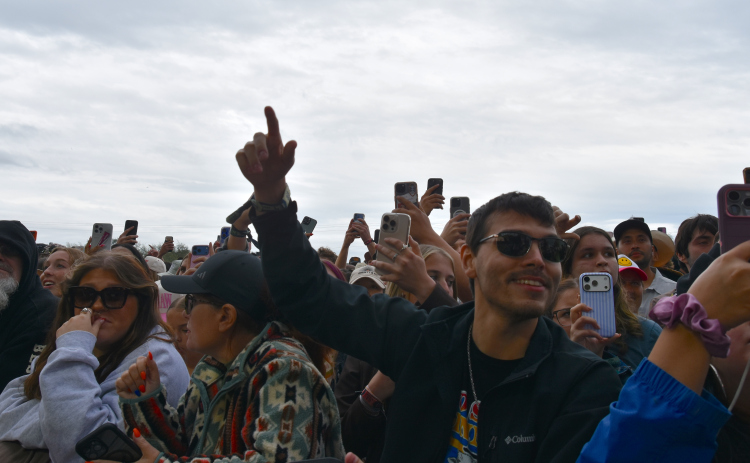 Festival goers dance and record the set of rapper BigXthePlug’s set, where he performed hits like “The Largest” and “Texas.” (Sun Archive)