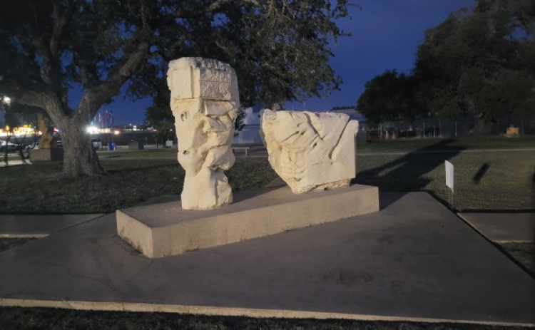 Located in Lion's Foundation Park in Liberty Hill, this installation is one of many different sculptures in the park. Photo by Nalani Nuylan