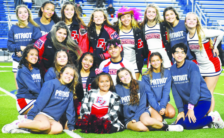 Second grader Gigi Martinez joined the East View High School Cheerleaders Friday, October 28.
